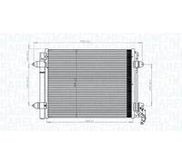 Condenseur de climatisation 350203833000 MAGNETI MARELLI pour VW TIGUAN