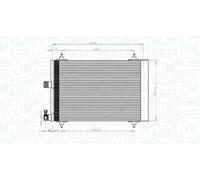 Condenseur de climatisation 350203839000 MAGNETI MARELLI pour PEUGEOT CITROËN