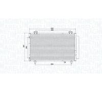 Condenseur de climatisation 350203925000 MAGNETI MARELLI pour TOYOTA COROLLA