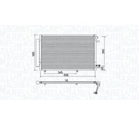 Condenseur, climatisation MAGNETI MARELLI 350203930000