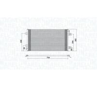 MAGNETI MARELLI 350203941000 Condenseur, climatisation