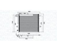 Condenseur de climatisation 350203947000 MAGNETI MARELLI pour MERCEDES-BENZ