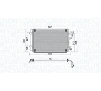 Magneti Marelli Condenseur de climatisation 350203951000 pour Hyundai, Kia