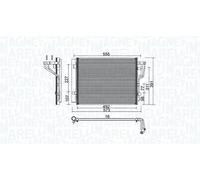Condenseur de climatisation 350203976000 MAGNETI MARELLI pour KIA HYUNDAI