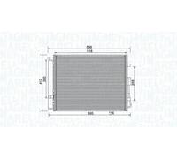 Condenseur de climatisation 350203984000 MAGNETI MARELLI pour KIA SOUL I