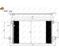 Condenseur de climatisation 35629 NRF pour TOYOTA AVENSIS AVENSIS Break