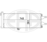 Condenseur de climatisation 667023 ERA pour FIAT PEUGEOT CITROËN