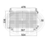 Condenseur de climatisation 667185 ERA pour TOYOTA YARIS