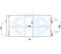 Condenseur de climatisation 667247 ERA pour PEUGEOT FIAT CITROËN OPEL