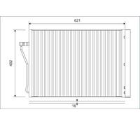 Valeo Condenseur de climatisation 812879 pour BMW 7