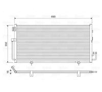 Valeo Condenseur de climatisation 814063 pour Subaru Impreza à trois volumes