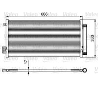 Condenseur de climatisation 814111 VALEO pour FIAT 500L TIPO A trois volumes