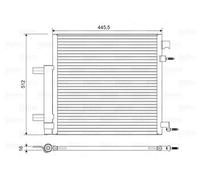 Valeo Condenseur de climatisation 822578 pour Chevrolet Spark