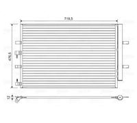 Condenseur de climatisation 822590 VALEO pour FORD TRANSIT V363 Fourgon