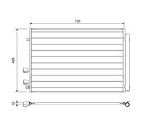 Condenseur de climatisation 822729 VALEO pour VW MAN