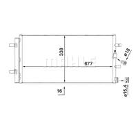 Condenseur de climatisation AC 102 000S MAHLE pour AUDI A6 C7 A6 C7 Avant