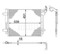 MAHLE ORIGINAL AC 12 000S Condenseur, climatisation