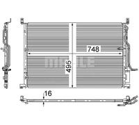 Condenseur de climatisation AC 271 000S MAHLE pour AUDI A8 D3