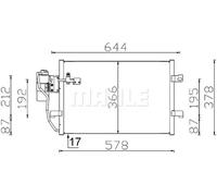 MAHLE ORIGINAL AC 351 000S Condenseur, climatisation