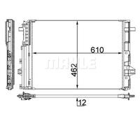 Condenseur de climatisation AC 446 000S MAHLE pour MERCEDES-BENZ INFINITI