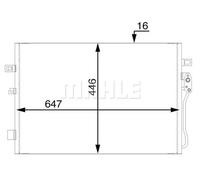 Condenseur de climatisation AC 46 000S MAHLE pour DODGE FIAT