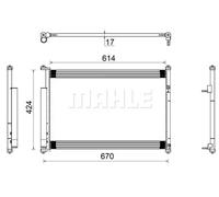 MAHLE ORIGINAL AC 490 000S Condenseur, climatisation