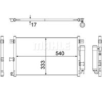 MAHLE ORIGINAL Condenseur de climatisation AC 507 000S pour Mazda MX-5 III 1.8/2.0 05-