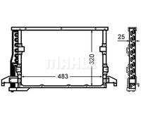 Condenseur de climatisation AC 512 000S MAHLE pour BMW 3 Coupé 3 Décapotable 3