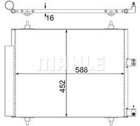 Condenseur de climatisation AC 515 000S MAHLE pour CITROËN FIAT PEUGEOT LANCIA