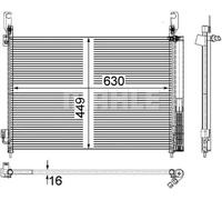 Condenseur de climatisation AC 588 000P MAHLE pour RENAULT KOLEOS I