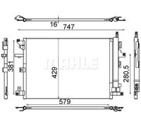 MAHLE ORIGINAL AC 635 000S Condenseur, climatisation