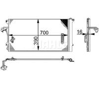 Mahle Original Condenseur de climatisation AC 659 000S pour Audi, Porsche, VW