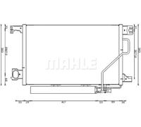Condenseur de climatisation AC 662 000S MAHLE pour MERCEDES-BENZ CLASSE C CLK