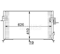 Condenseur de climatisation AC 676 000S MAHLE pour LAND ROVER DISCOVERY I