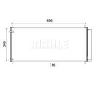 Condenseur de climatisation AC 799 000S MAHLE pour TOYOTA COROLLA Verso AURIS