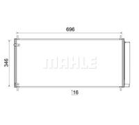 Condenseur de climatisation AC 799 000S MAHLE pour TOYOTA VERSO VERSO VAN AURIS