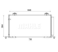 Condenseur de climatisation AC 823 000S MAHLE pour TOYOTA AVENSIS AVENSIS Break