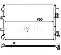 Condenseur de climatisation AC 861 000S MAHLE pour FORD C-MAX II C-MAX II Van