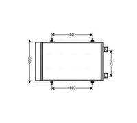 Condenseur de climatisation CNA5263D AVA QUALITY COOLING pour FIAT CITROËN