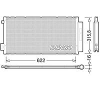 Condenseur de climatisation R 134a DCN09044 DENSO pour FIAT 500L TIPO Break