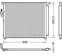 Condenseur de climatisation DCN10049 DENSO pour FORD RANGER