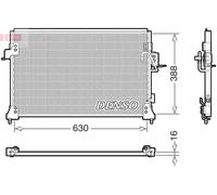 Condenseur de climatisation DCN14005 DENSO pour LAND ROVER DISCOVERY II