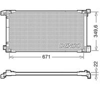 DENSO Condenseur de climatisation DCN50114 R 134a pour Toyota Prius PHV