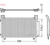 Condenseur de climatisation DCN50134 DENSO pour TOYOTA YARIS