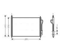Condenseur de climatisation FD5268 AVA QUALITY COOLING pour FORD FOCUS I