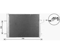 Condenseur de climatisation FD5694D AVA QUALITY COOLING pour FORD C-MAX II