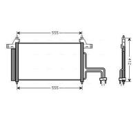 Condenseur de climatisation FT5253D AVA QUALITY COOLING pour FIAT STILO