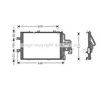 Condenseur de climatisation OLA5307 AVA QUALITY COOLING pour OPEL CORSA C