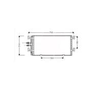 Condenseur de climatisation pour VW Transporter T4 en 680x310mm