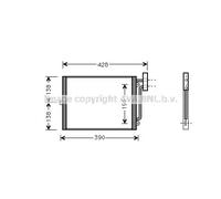 AVA COOLING SYSTEMS PRA5038 Condenseur, climatisation